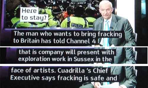 Fracking continues in the face of artists by Gwydion M. Williams