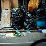 A photo of rubbish bin bags