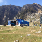 Camp in the Himalayas.